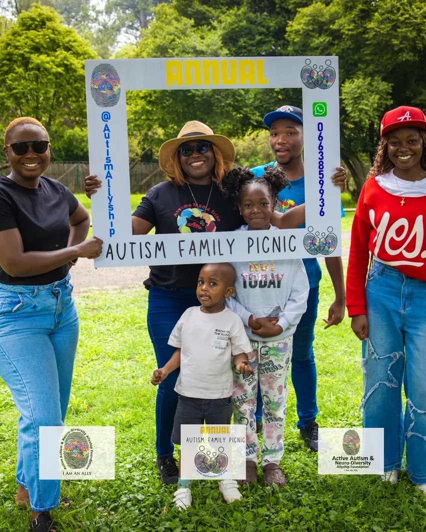 Families and children gathered together at the Annual Autism Family Picnic